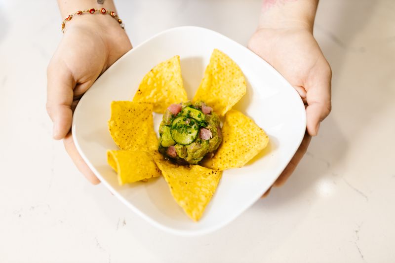 Loaded Nachos with guacamole at Guzman y Gomez